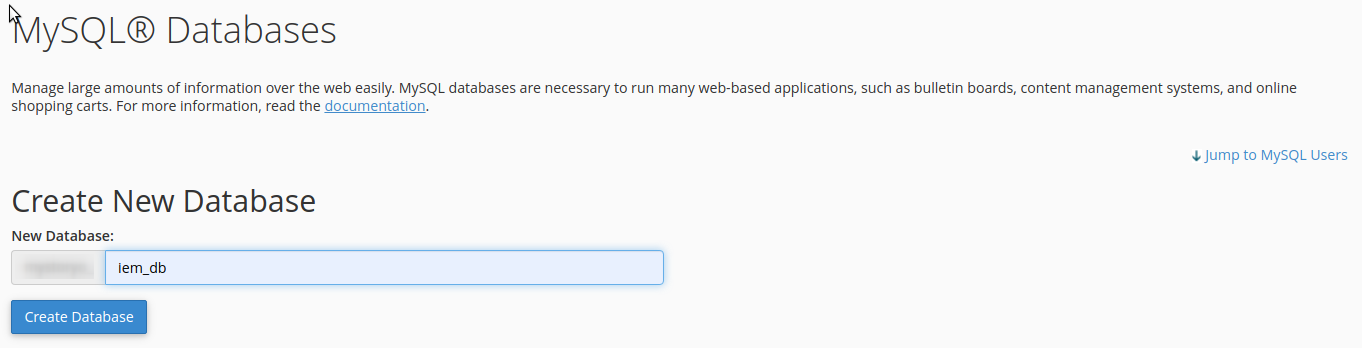 Create Database