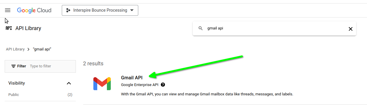 Gmail API Select